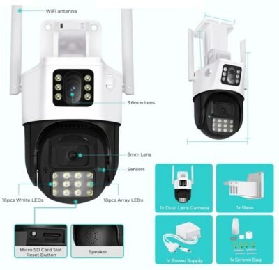 Κάμερα ασφαλείας IP Dual - Security Camera - WiFi - P33 - 4MP - 322008 - Image 2