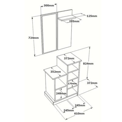 Έπιπλο εισόδου Wizbo pakoworld μελαμίνης λευκό 61x37x82.5εκ - Image 4